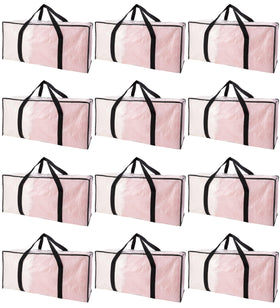PANDA JOYS extra-large moving bag with zipper closeup for secure packing.