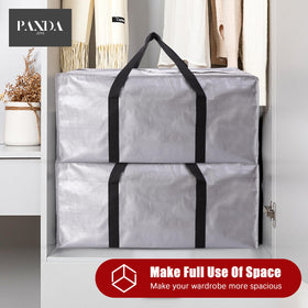 PANDA JOYS heavy-duty storage bag in silver for moving.