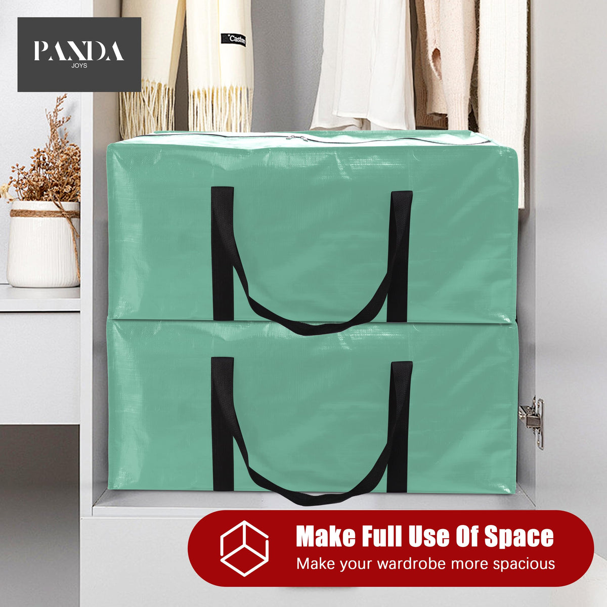 Panda Joys teal bag ideal for dorm moves and storage