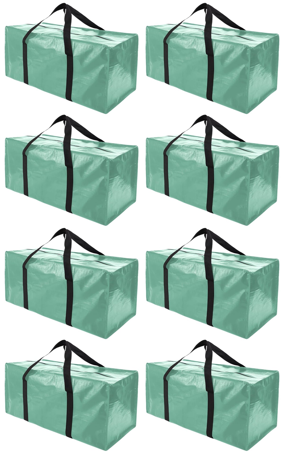 Panda Joys teal extra-large bag folded flat for space-saving storage