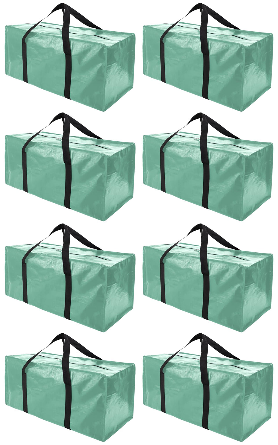 Panda Joys teal extra-large bag folded flat for space-saving storage