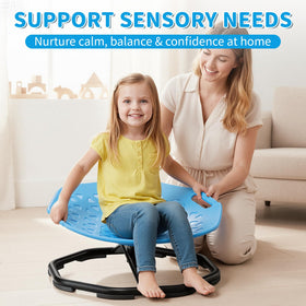 Pandapop Spinning Chair supports sit, kneel, or lie down play for varied experiences.