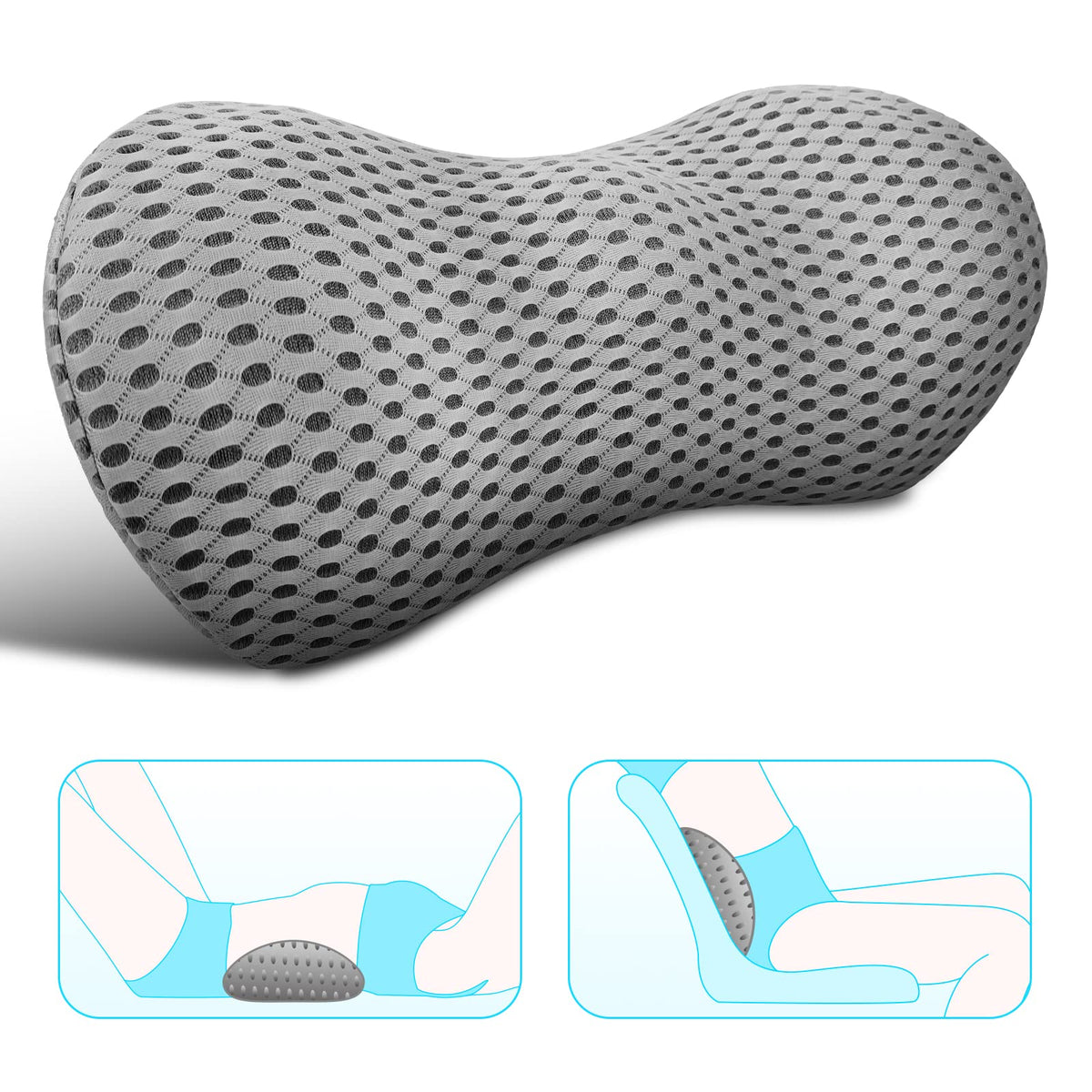 Panduo lumbar pillow memory foam core supports the lower back for comfort