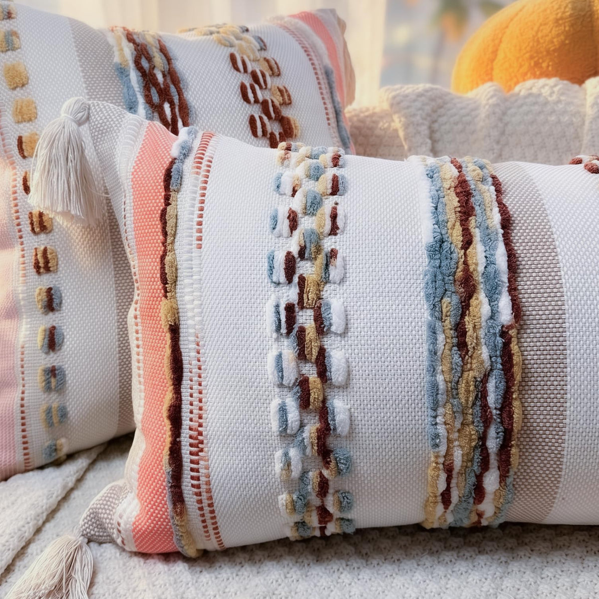 PANOD colorful tassels provide decorative flair and visual pop.