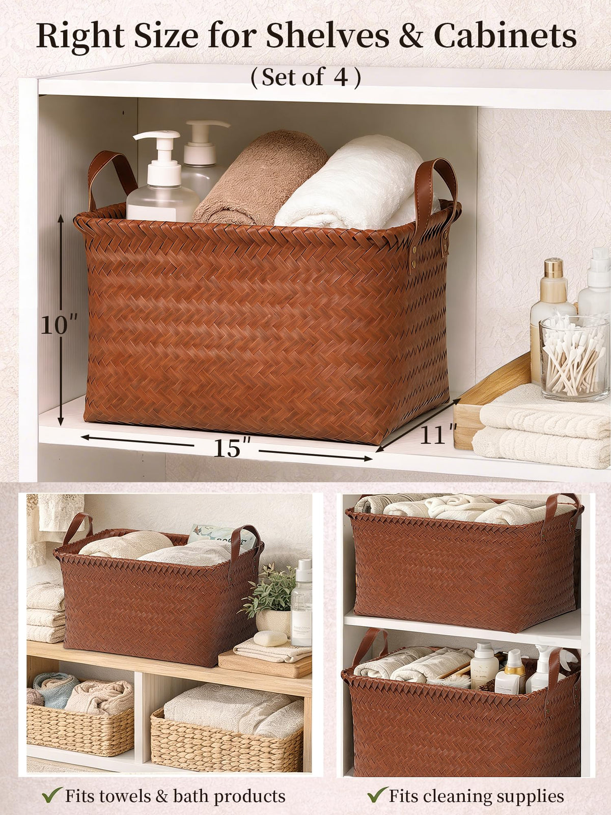 Panovox basket with reinforced top rim for upright storage