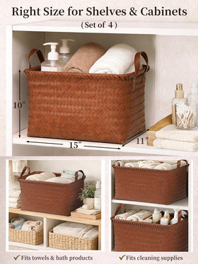 Panovox basket with reinforced top rim for upright storage