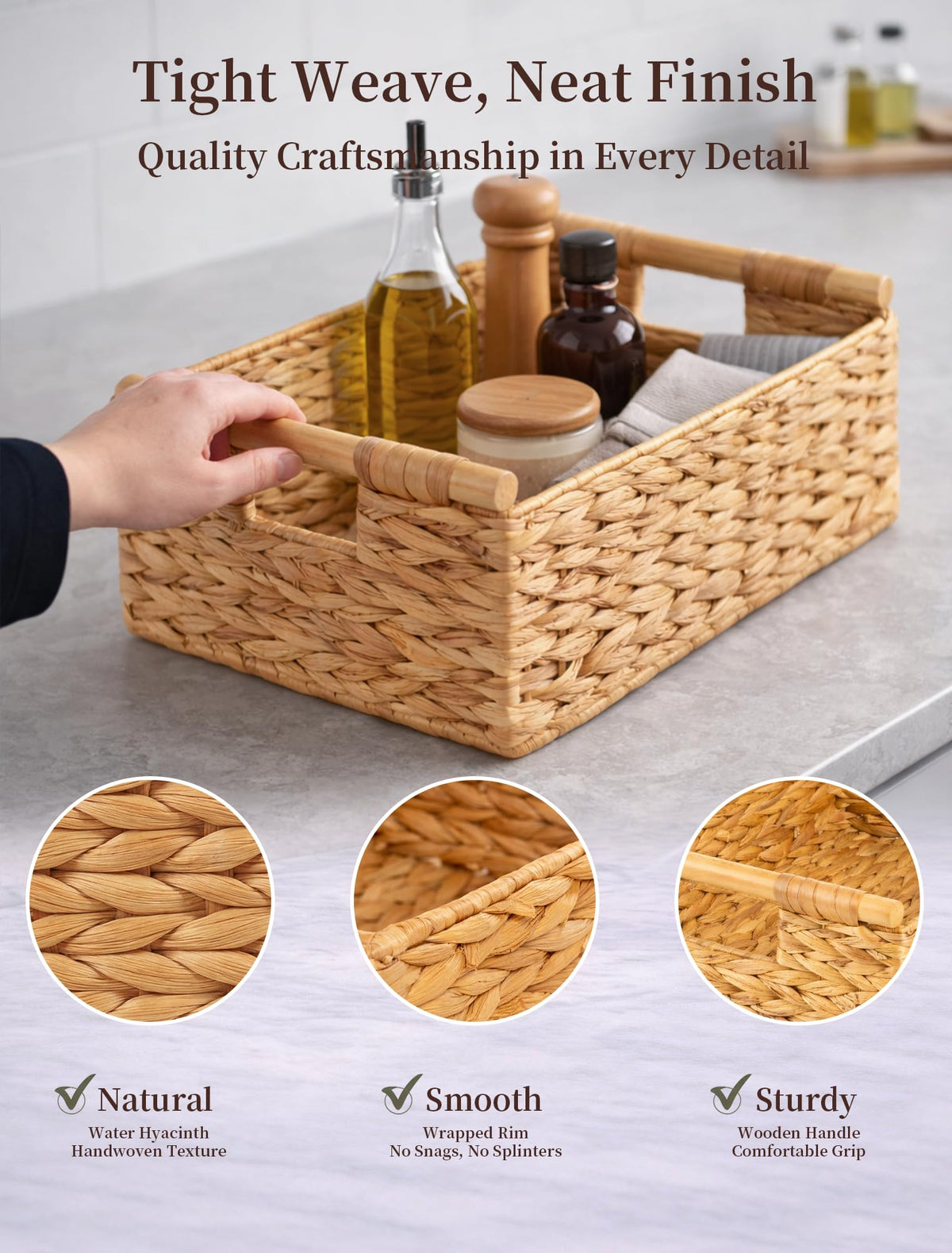 Panovox basket for dry storage, ideal for pantry or bathroom shelves