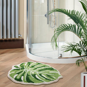 Panstar Living Room Leaf Rug adds tropical flair and plush comfort.