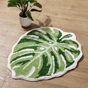 Panstar Tropical Leaf Kitchen Mat adds soft, supportive comfort.