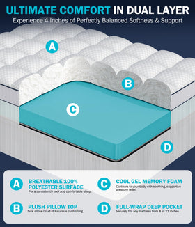Panyu gel memory foam close-up highlights cooling properties for a cooler night.