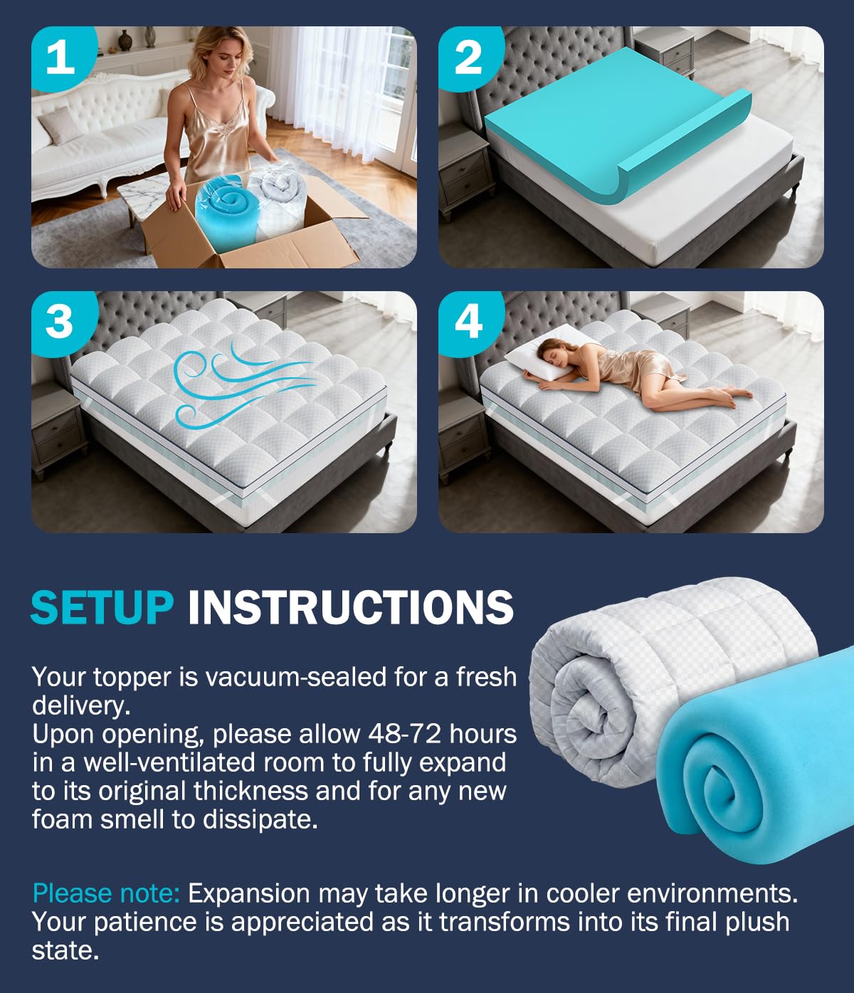 Panyu removable top layer is machine washable for simple maintenance.