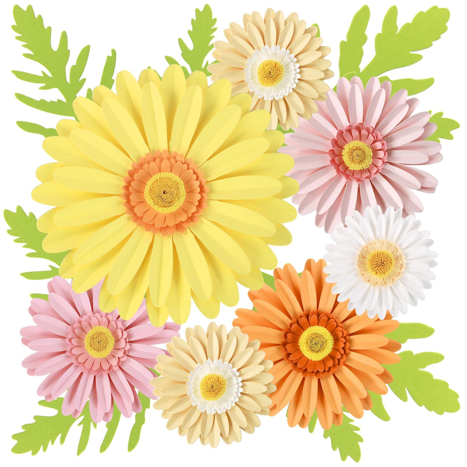 Paper Jazz Daisy Giant wall decor with vibrant 3D petals enhances classroom ambiance.