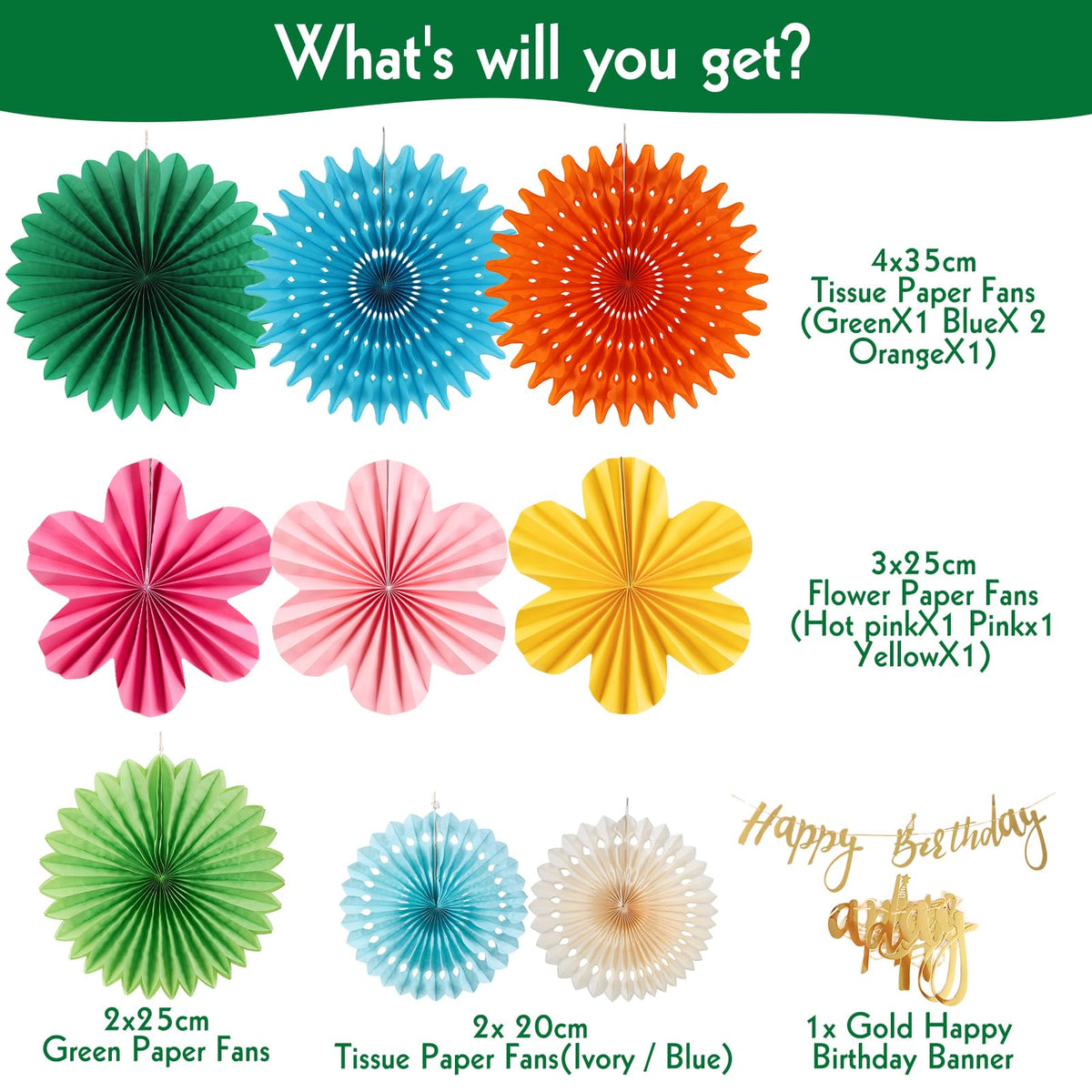 PAPER JAZZ Flowers 20cm light blue fan adds festive color to events.