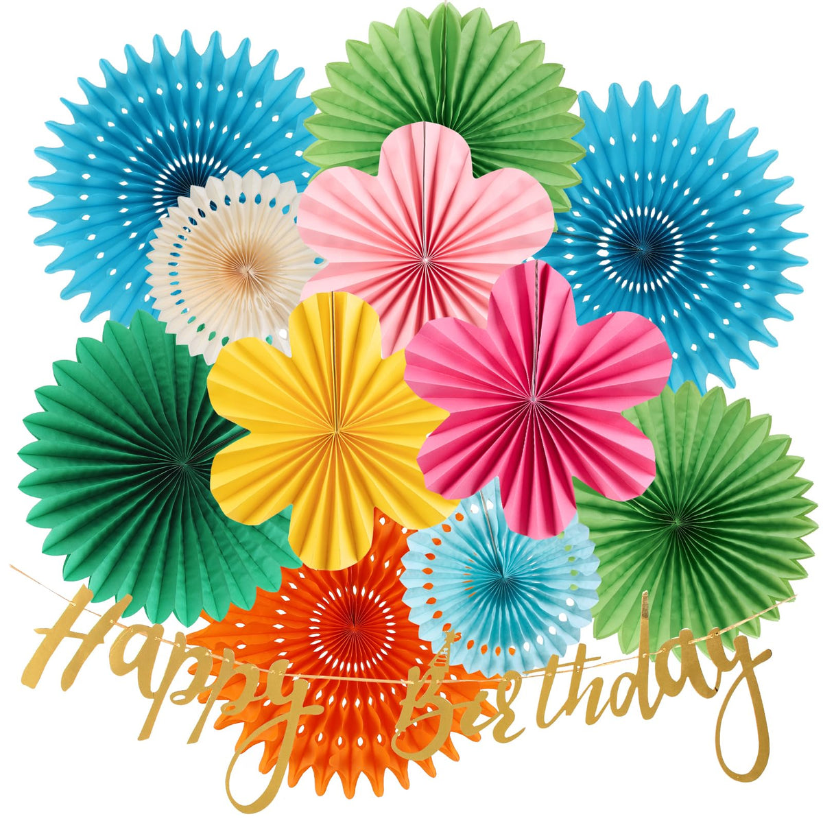 PAPER JAZZ Flowers 20cm milk yellow fan decor for birthdays and parties.