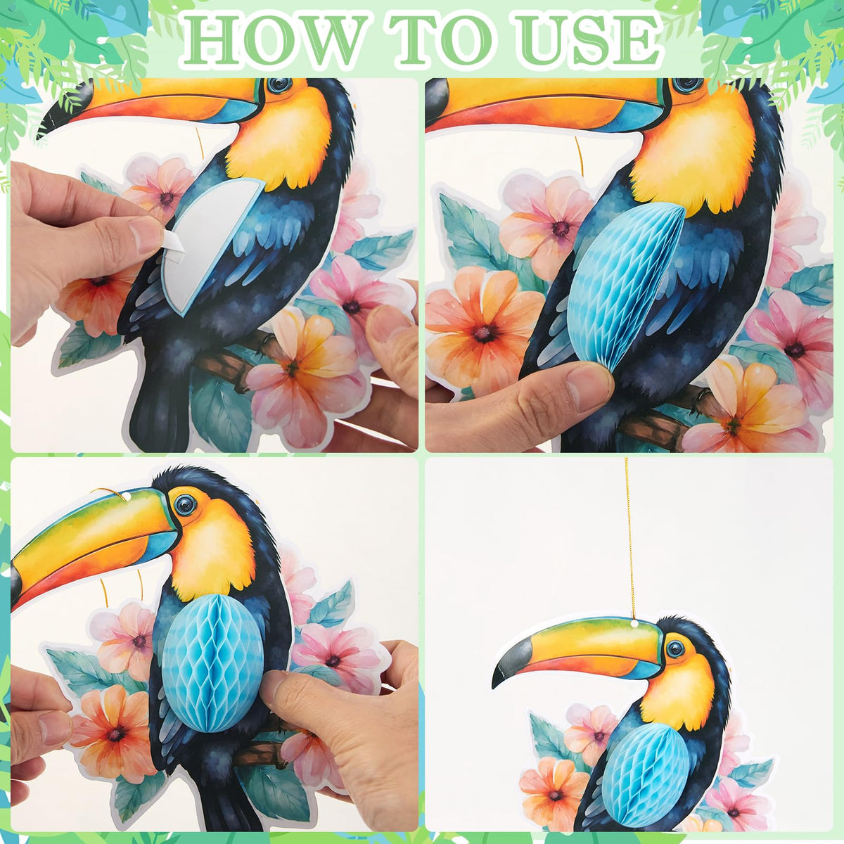 PAPER JAZZ 12ft palm garland creates lush greenery at venues.