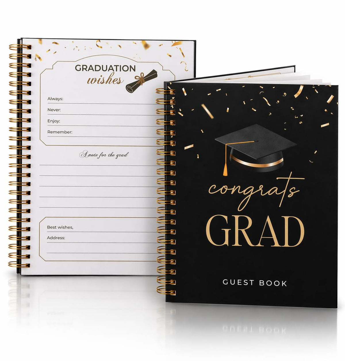 Paper 'n Such graduation guest book with black cover captures memories in style