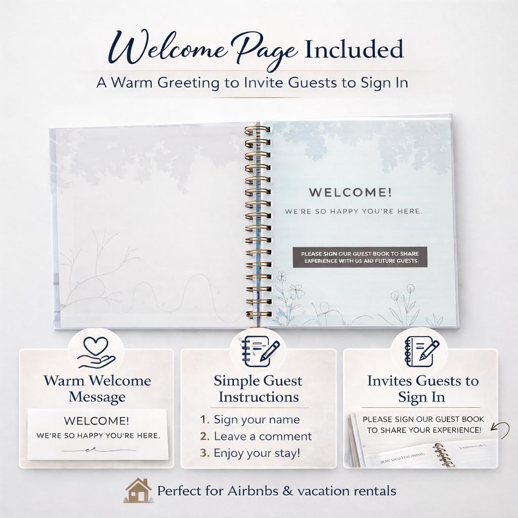 Paper 'n Such ivory pages invite guests to leave memories and recommendations