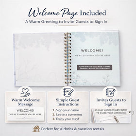 Paper 'n Such ivory pages invite guests to leave memories and recommendations