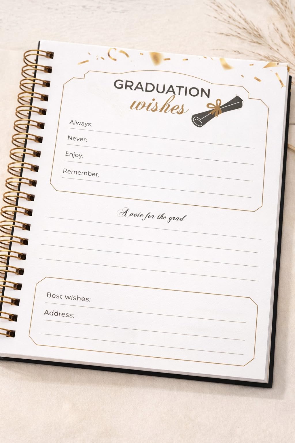 Paper 'n Such spacious pages invite heartfelt notes from guests