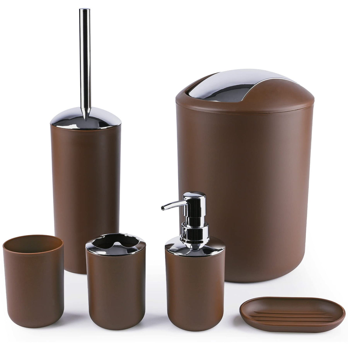 Papillon toothbrush holder with cup keeps brushes neat and within easy reach.