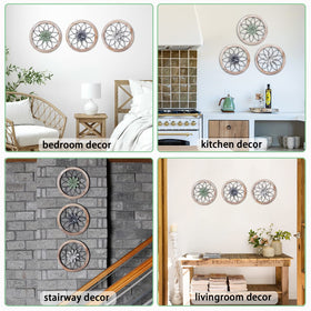 Paquesta interchangeable flowers green and gold close-up enhances cottage-inspired vibes.