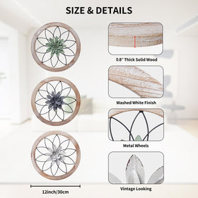 Paquesta interchangeable flowers white close-up highlights customizable rustic accents.