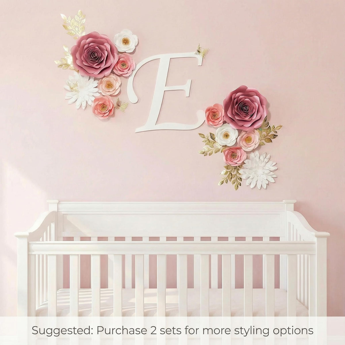 Pardecor pink roses in mixed sizes add depth and charm to nurseries.