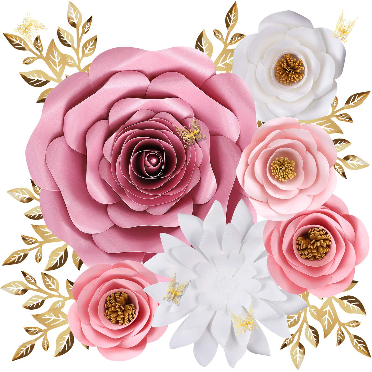 Pardecor preassembled 3D roses wall bouquet creates an elegant nursery focal point.
