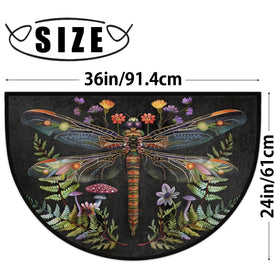 Pardick doormat dragonfly design provides non-slip backing for safe indoor outdoor use.