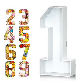 Paready fillable number 1 box ready to hold desserts and treats.