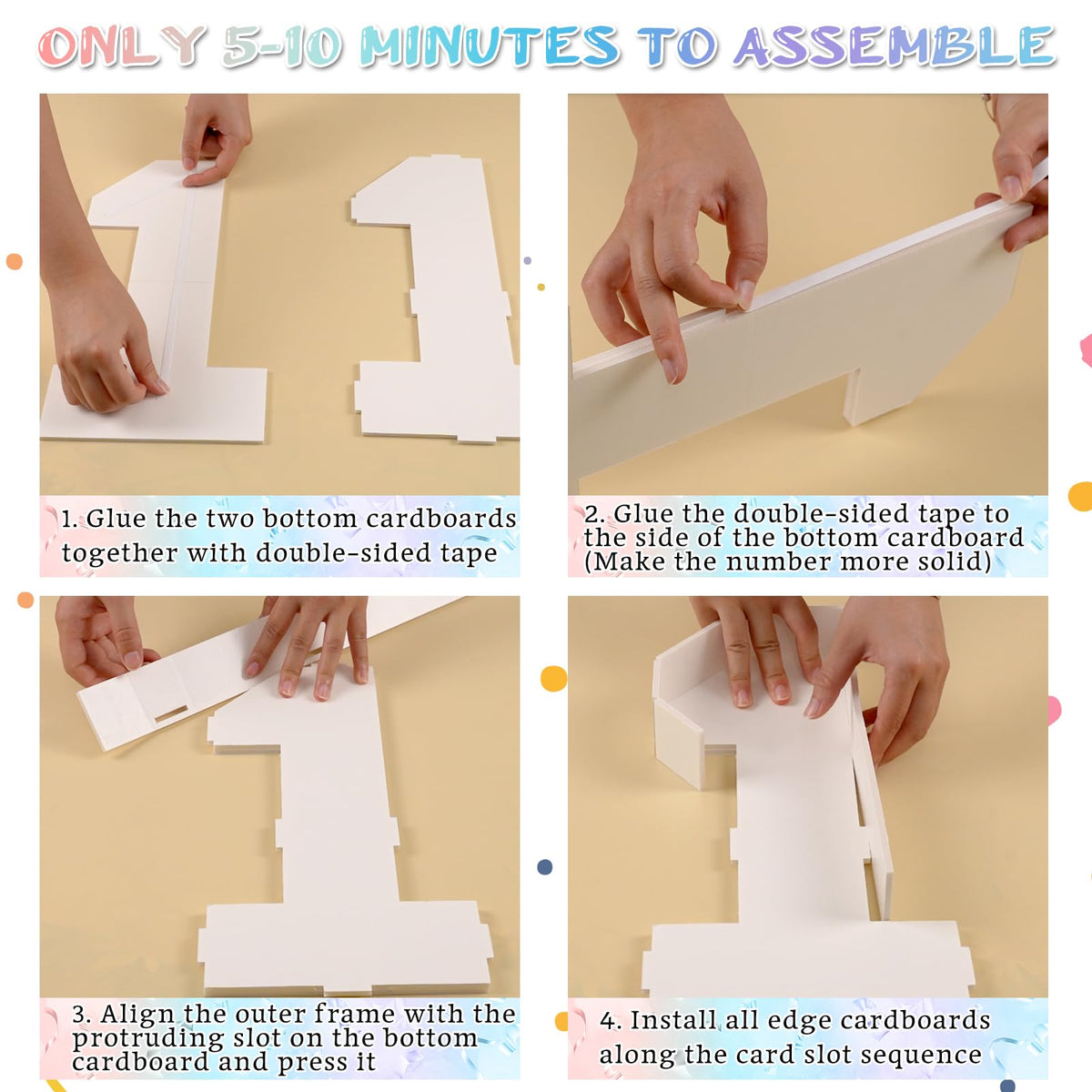 Paready foam board number 1 kit assembles quickly for events.