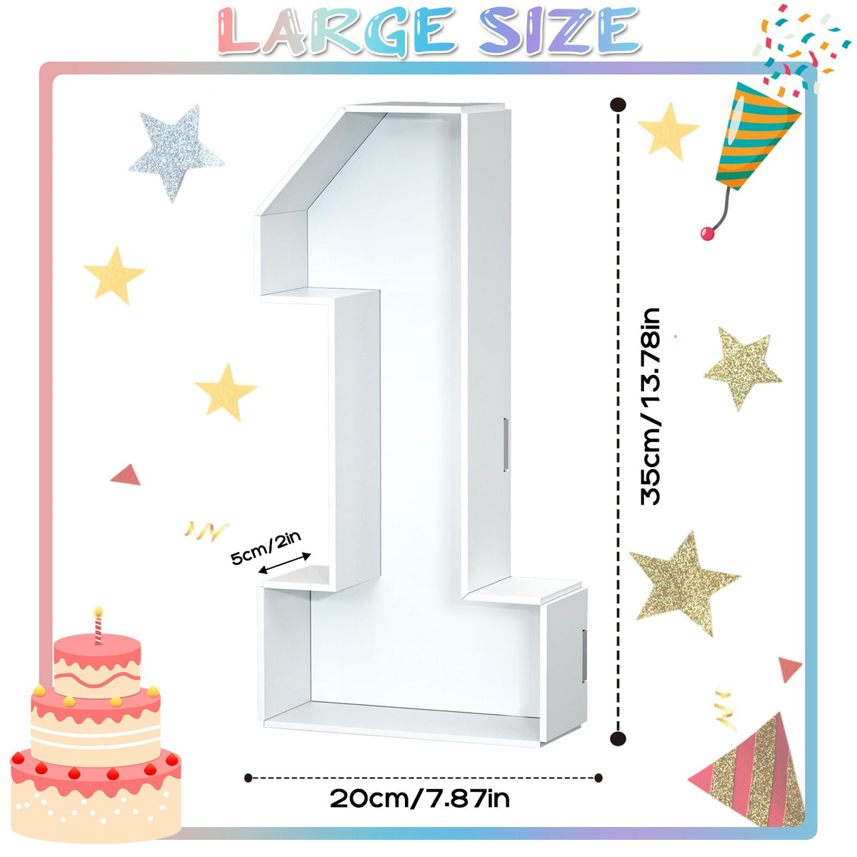 Paready foam board number 1 tray showcases cupcakes attractively.
