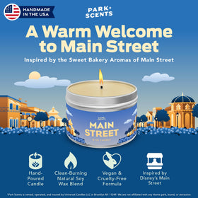 Park Scents main street vanilla candle jar fills spaces with inviting sweetness