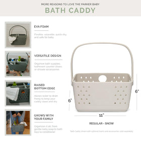 Parker Baby Co Bath Caddy neutral colors complement any bathroom décor.