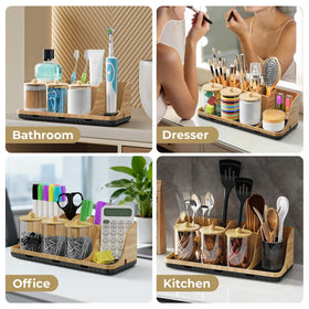 Parkmani slip-resistant bottom stabilizes the organizer on counters.