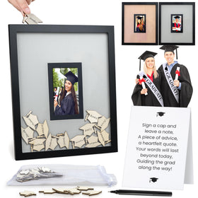 Parkway Home wooden cap drop frame showcase with graduate memories and signatures
