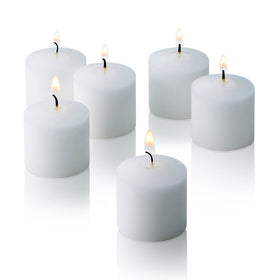 PARNOO 10-hour burn time votive candles for long-lasting ambiance.