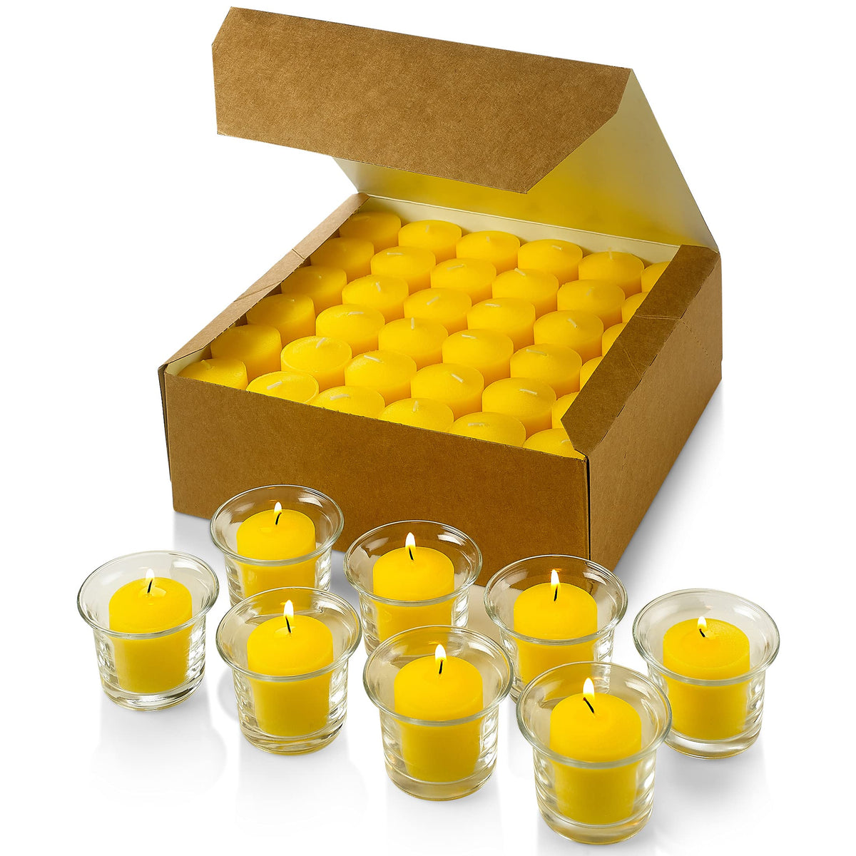 PARNOO 72-piece citronella votive pack for outdoor evenings