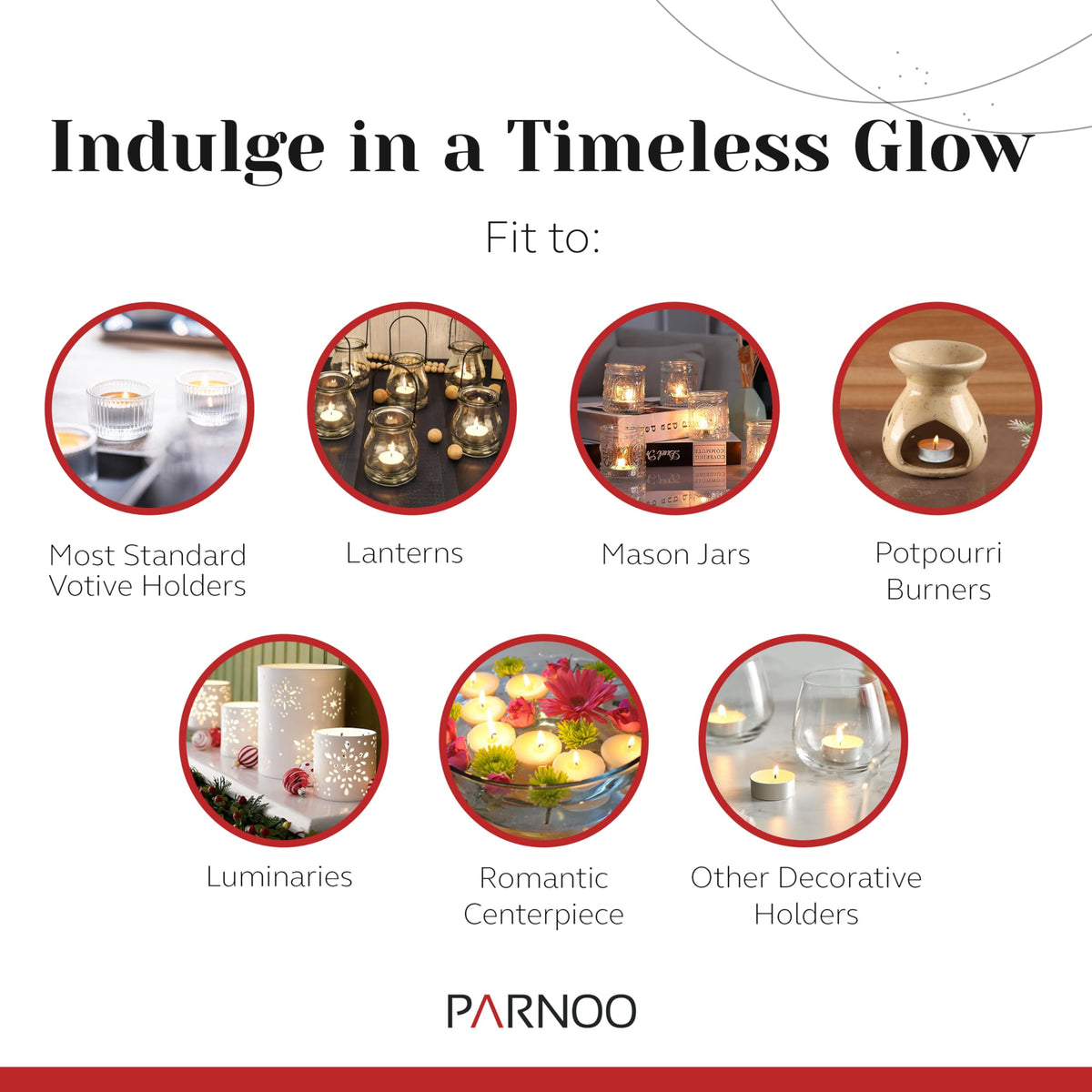 Spa setting with Parnoo tea lights creating calm relaxation.