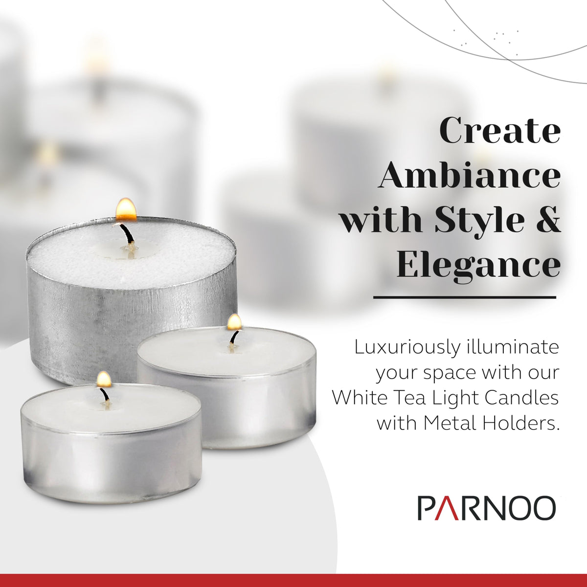 Parnoo wedding tea light creates warm ambiance for weddings.