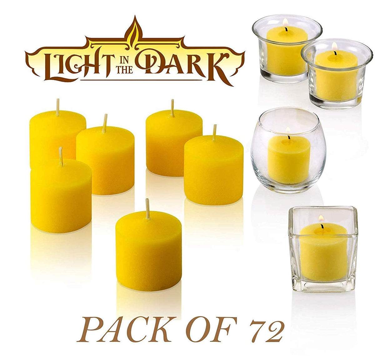 PARNOO votive candles fit standard holders for versatile decor