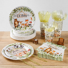 PartXcede forest theme cutlery bundle, 150 pieces, convenient disposable utensils