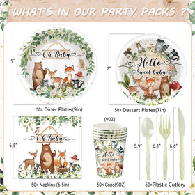 PartXcede woodland cups 9oz, durable cups for beverages during the celebration