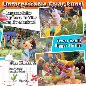PARTY GOAT pink 34oz squeeze bottle for festive color sprays at parties.