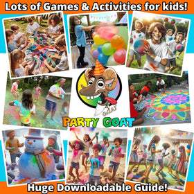 PARTY GOAT purple 34oz squeeze bottle for vibrant festival color at celebrations.