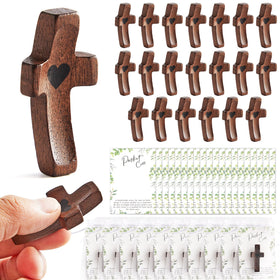Party Greeting 20-set heart cross bulk compact pocket crosses for pocket prayer