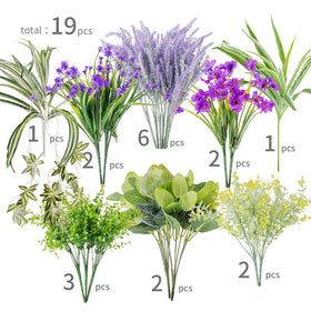 Party Joy greenery outdoor bushes brighten patios with maintenance-free faux accents.