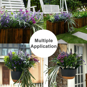 Party Joy UV-resistant artificial plants withstand sun for year-round porch decor.