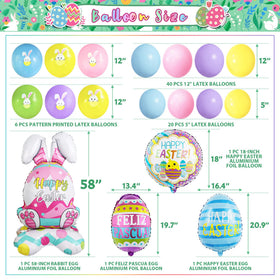 Party Spot 18inch Happy Easter balloon adds cheerful accents to celebrations.