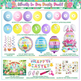 Party Spot 58inch Rabbit Egg balloon serves as a striking centerpiece.